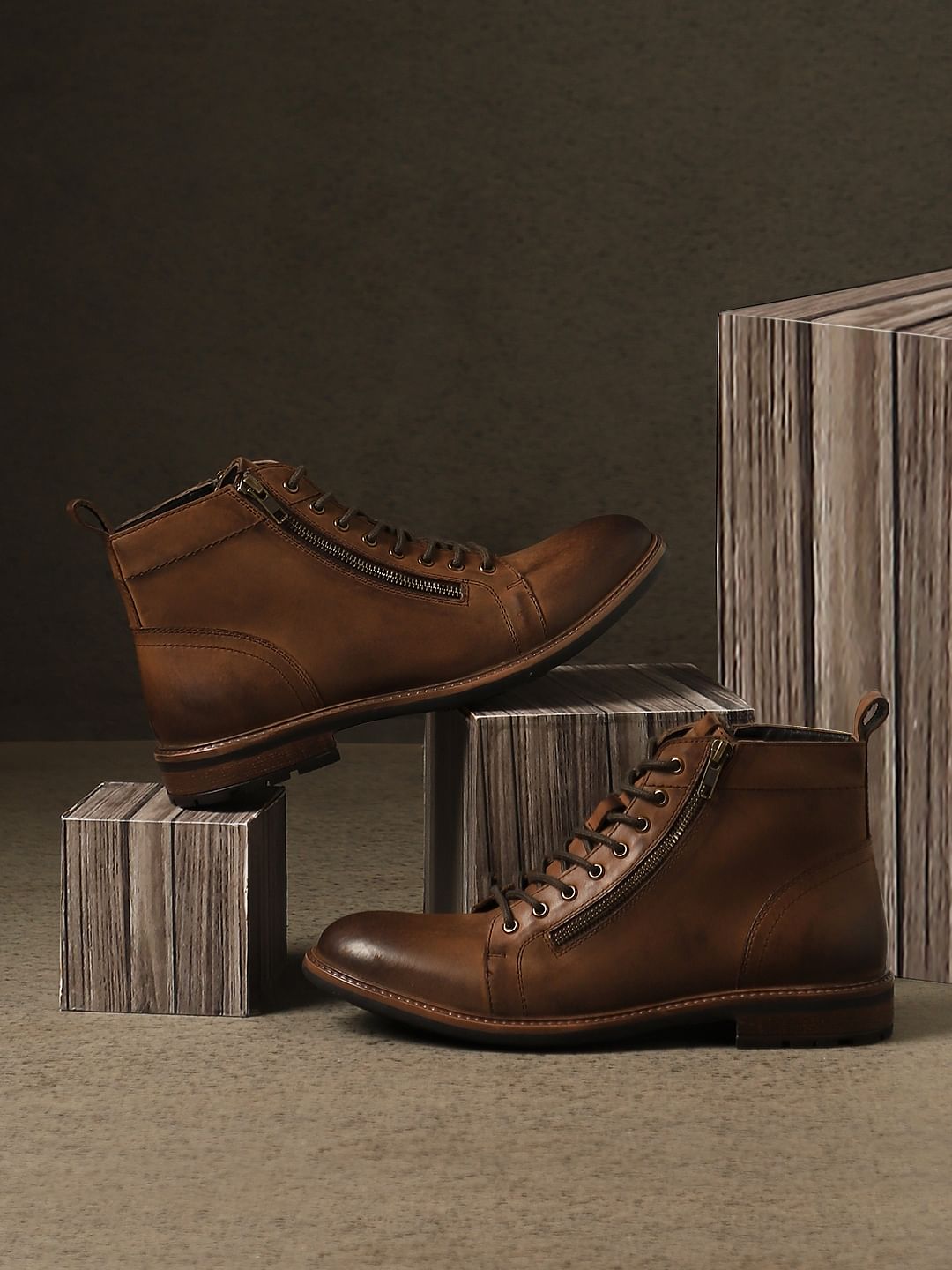 Brown Leather Boots - 40
