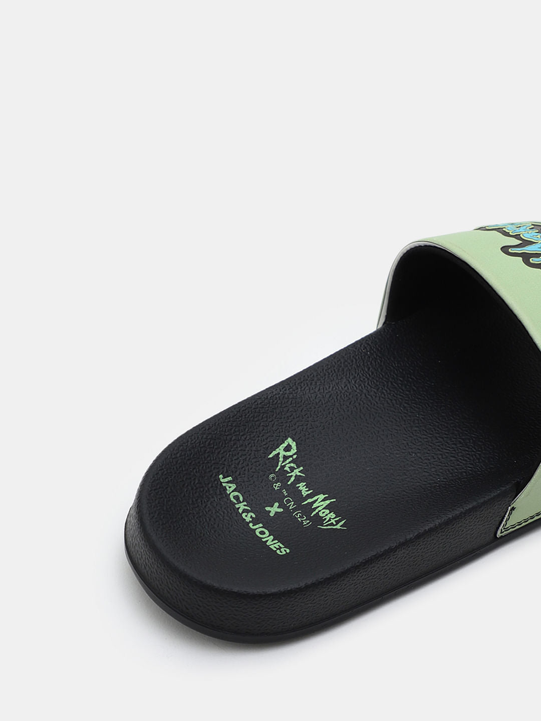 X Rick & Morty Black Typographic Print Sliders
