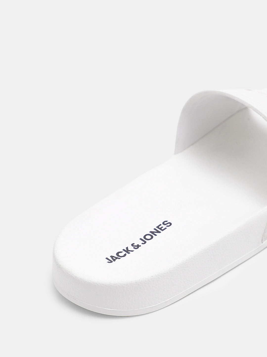 White Cursive Logo Pool Sliders