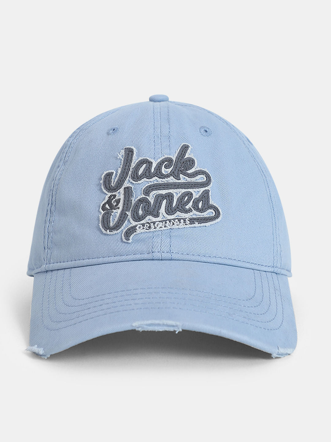 Blue Embroidered Logo Varsity Cap