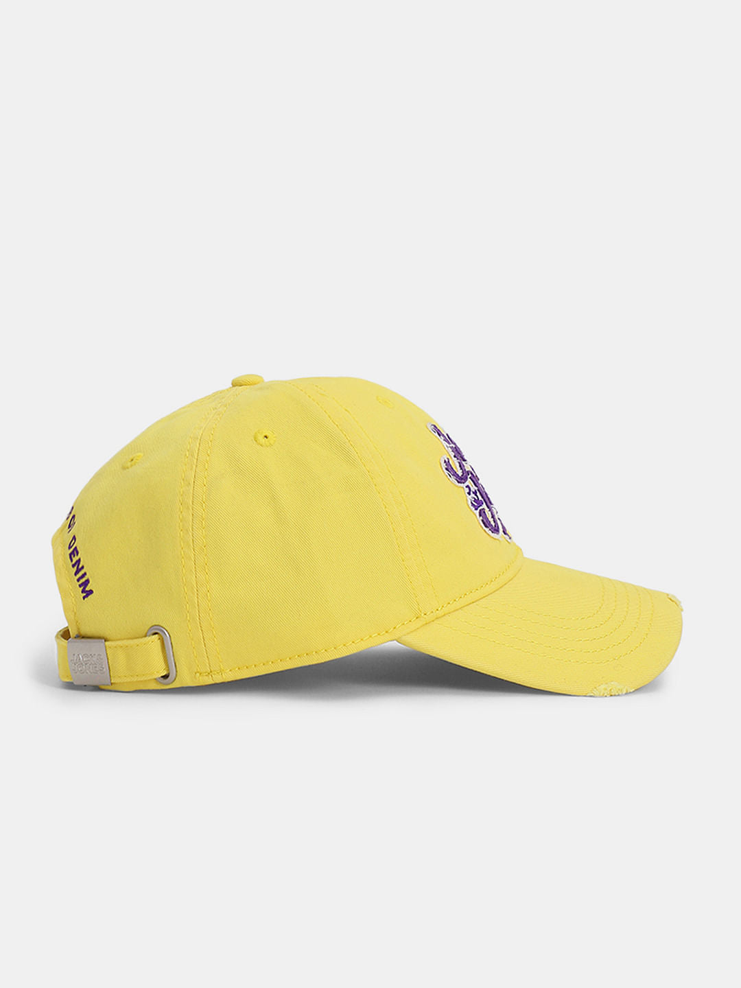 Yellow Embroidered Logo Varsity Cap