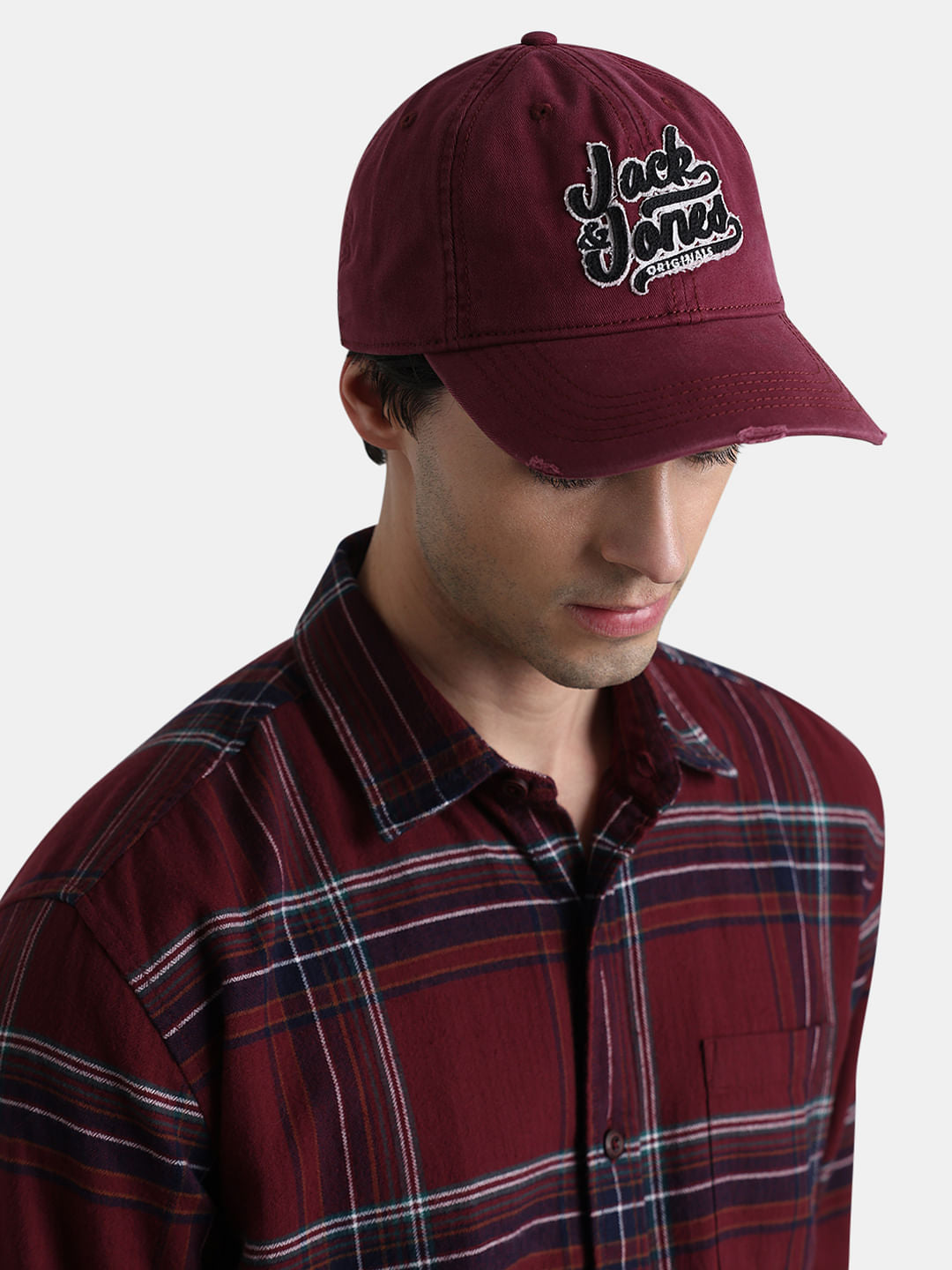 Maroon Embroidered Logo Varsity Cap