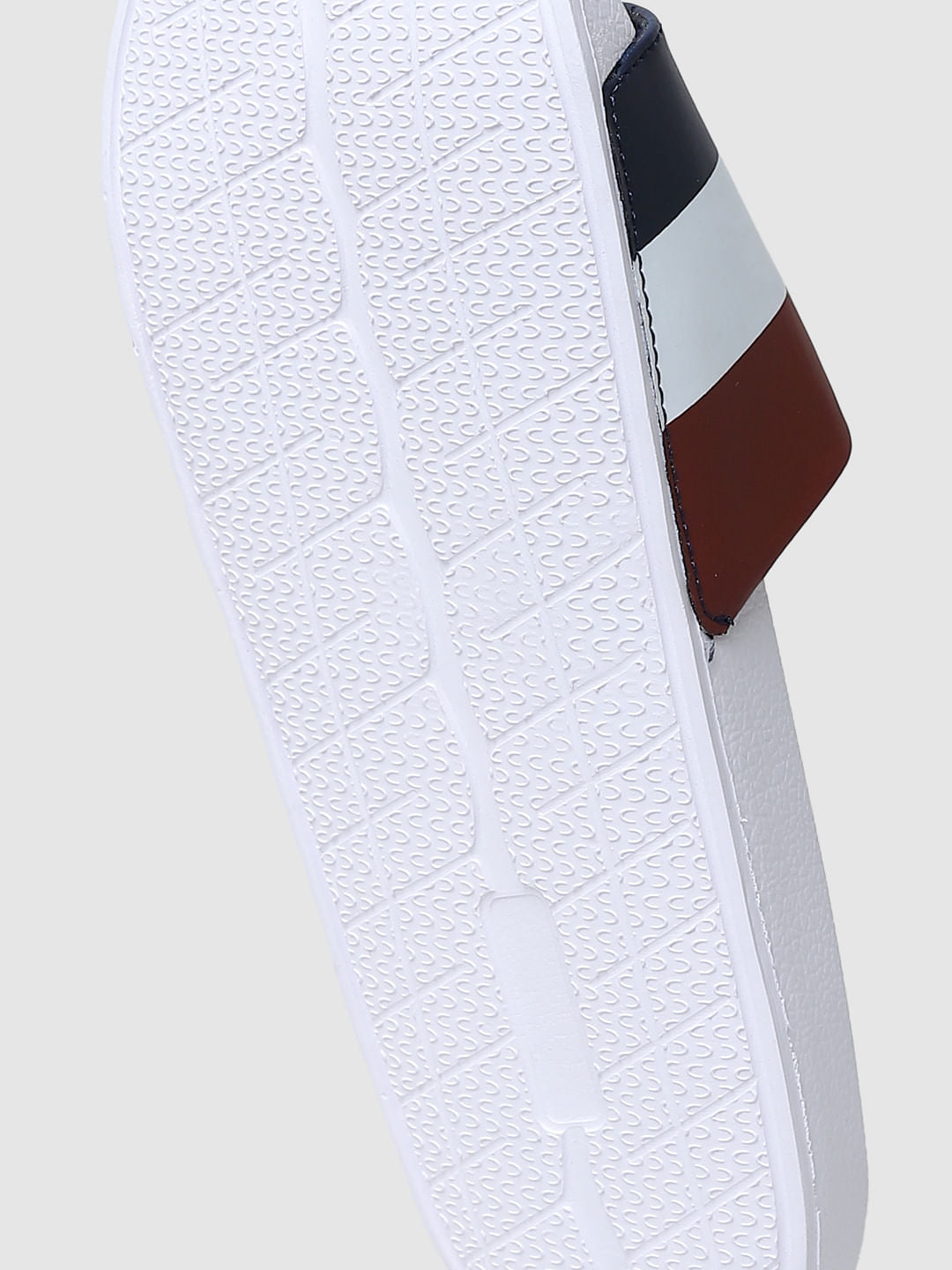 White Striped Slides