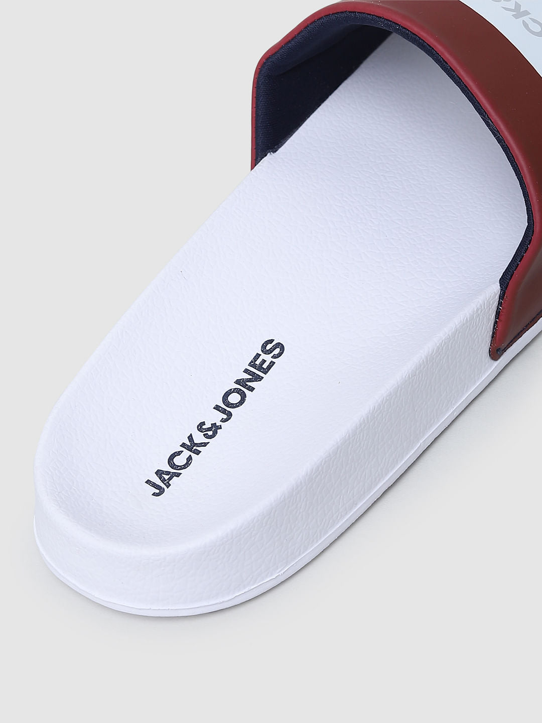 White Striped Slides