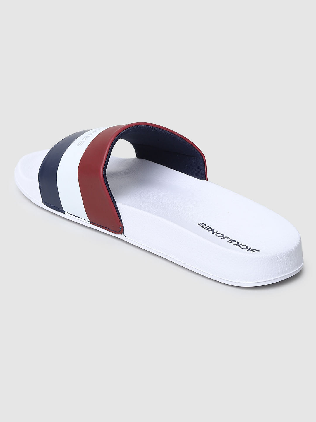 White Striped Slides