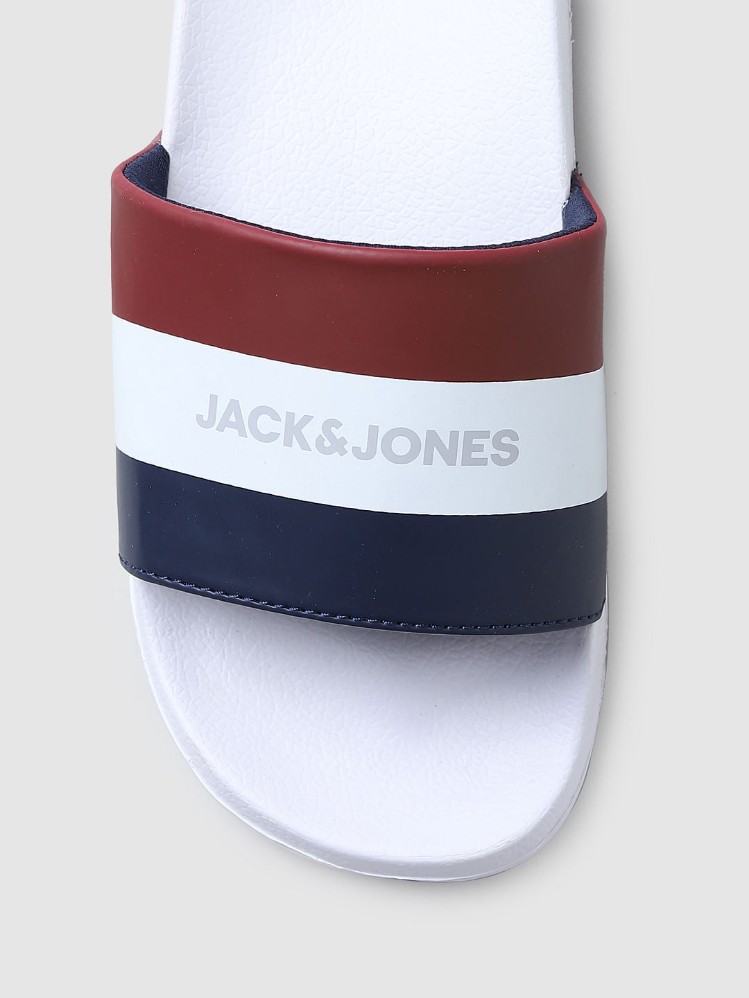 White Striped Slides