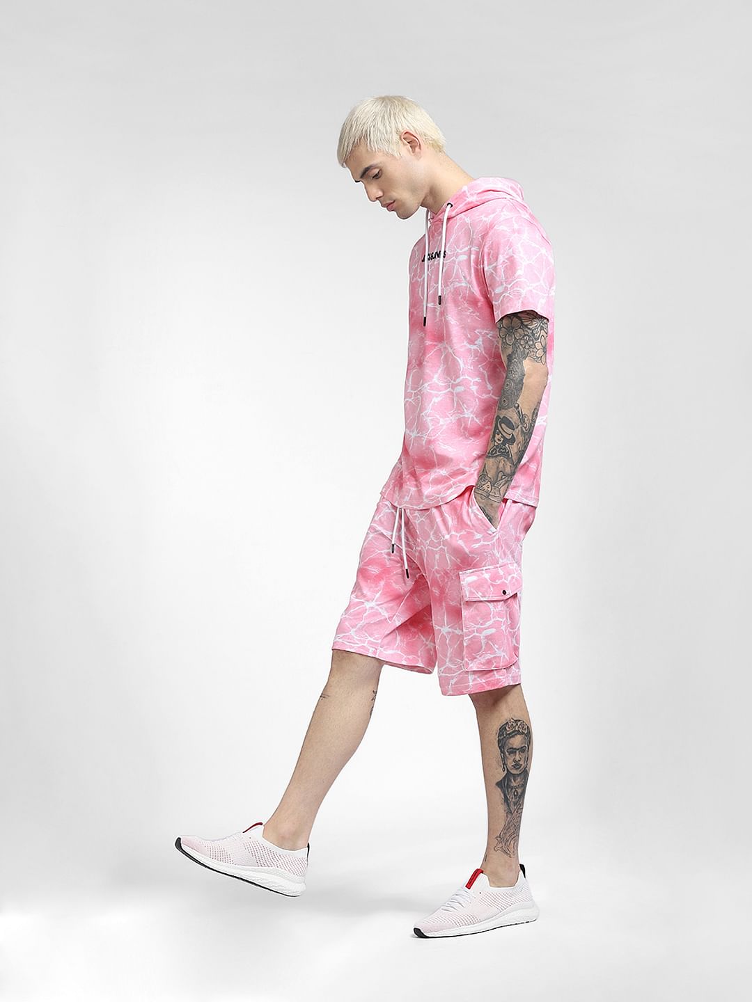 Pink Tie Dye Co-ord Shorts - S