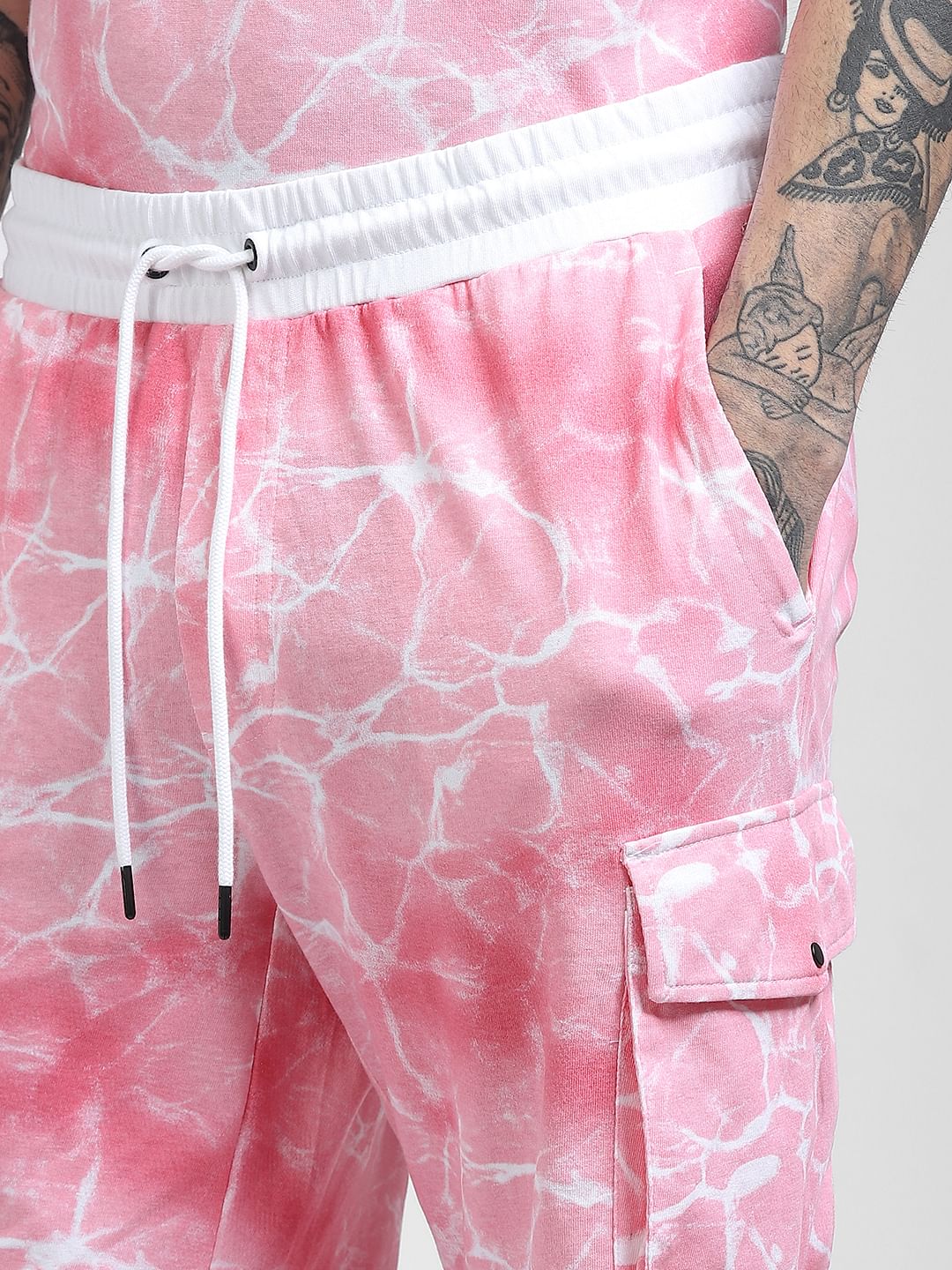 Pink Tie Dye Co-ord Shorts