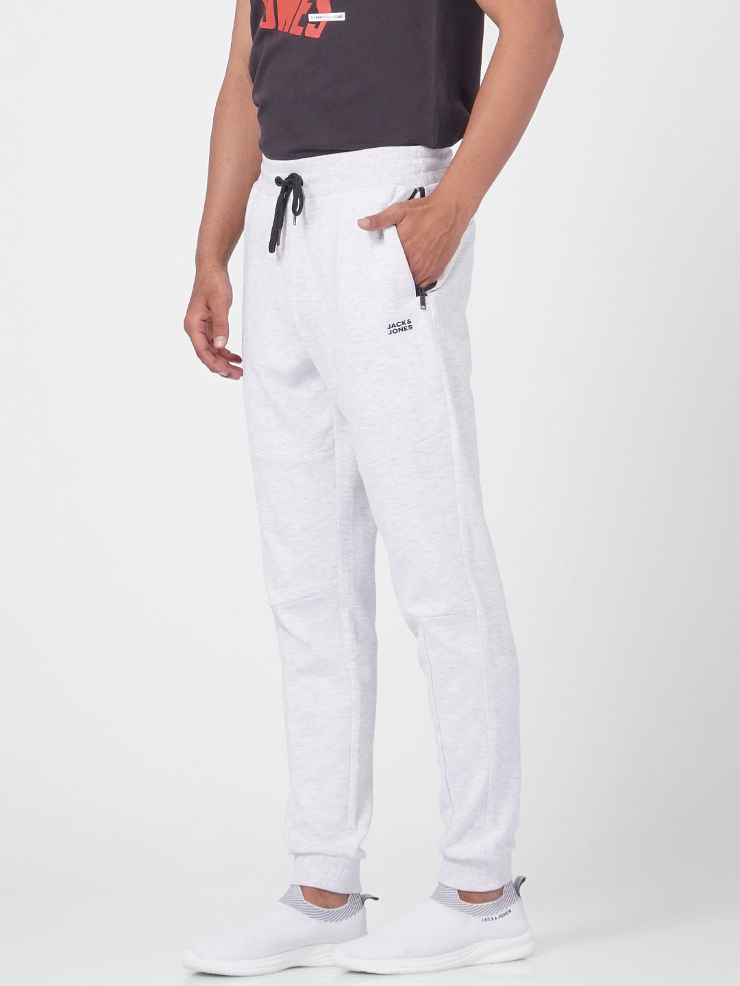 Light Grey Low Rise Trackpants