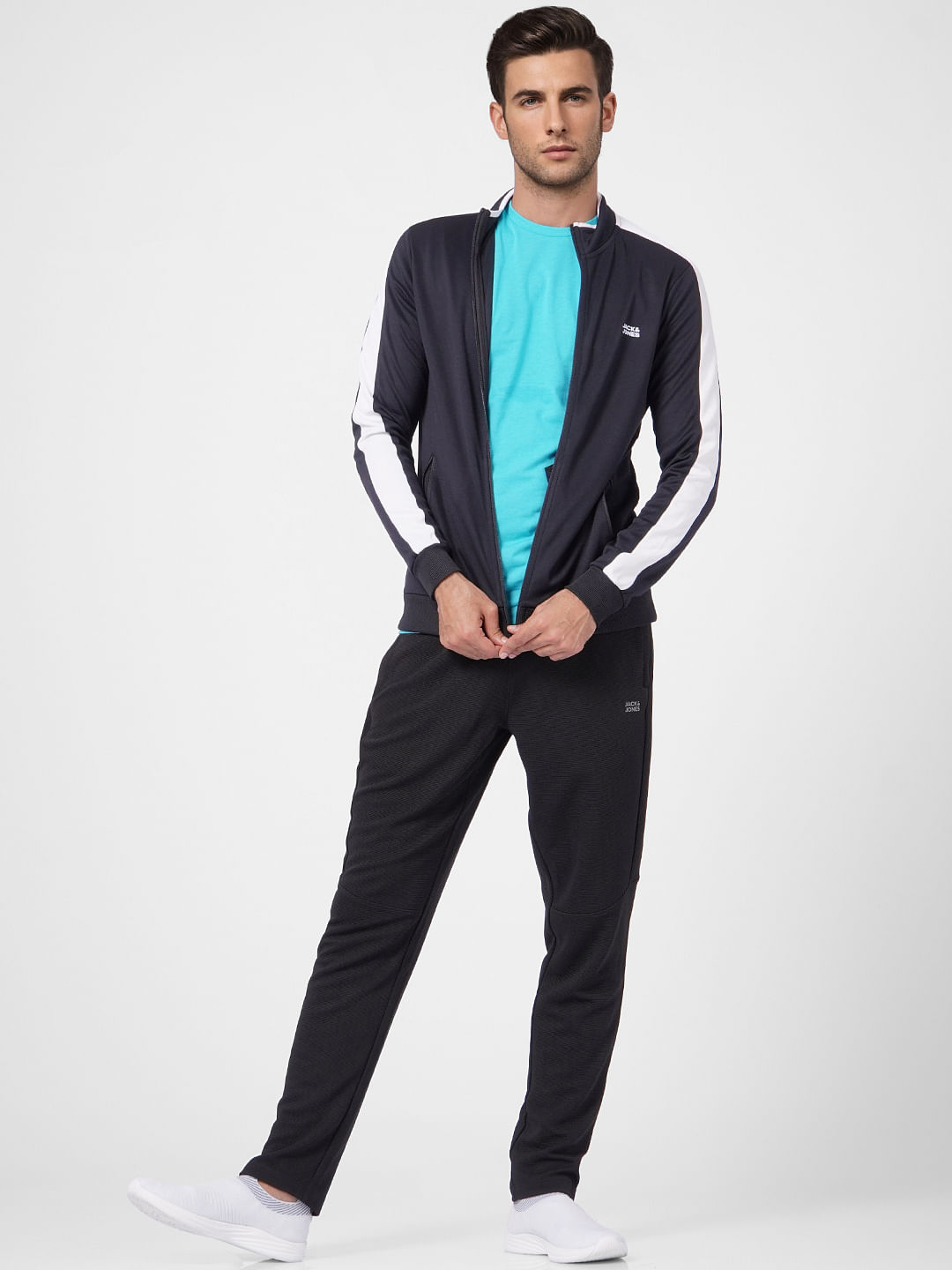 Black Low Rise Trackpants - S