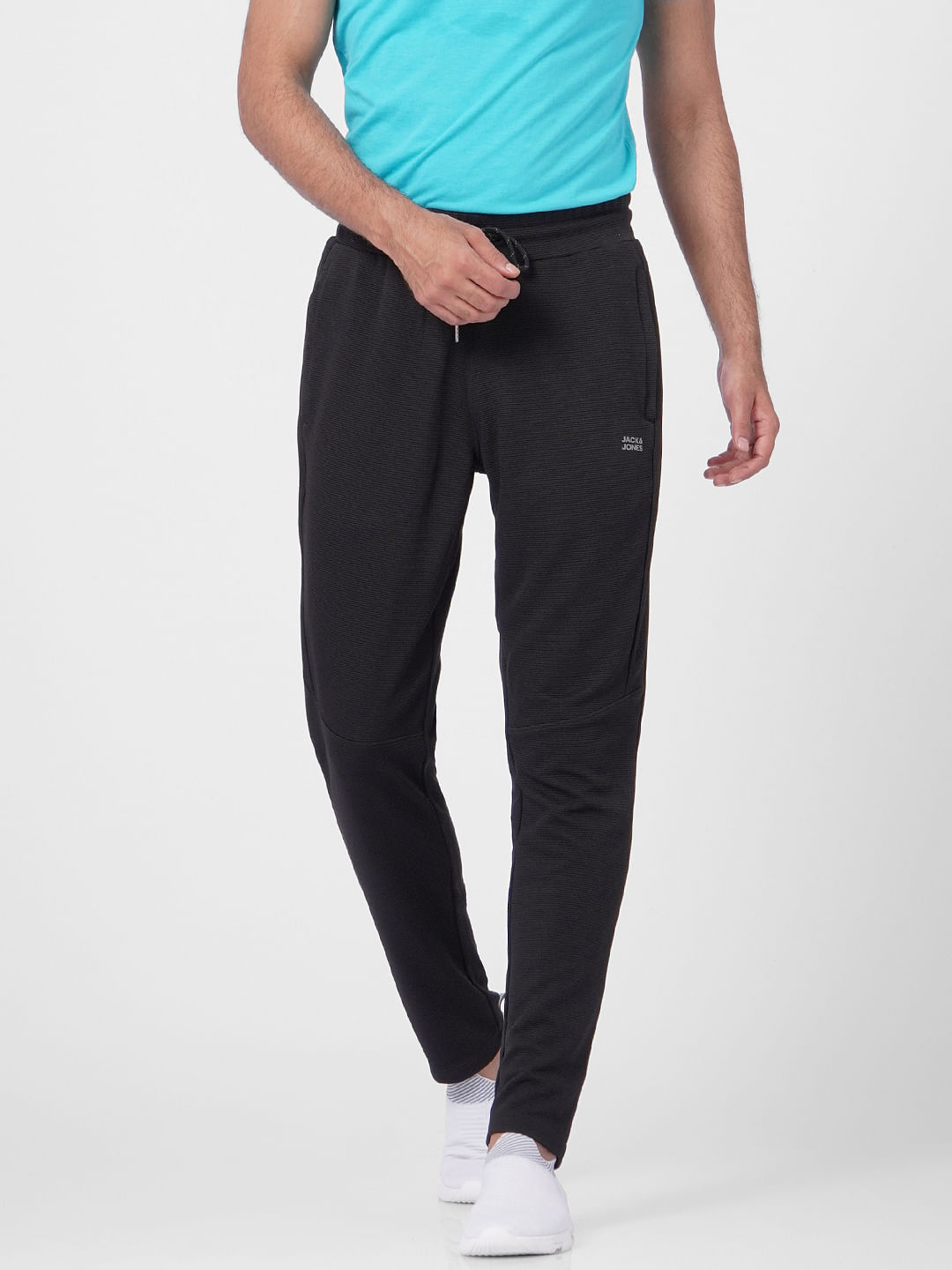 Black Low Rise Trackpants