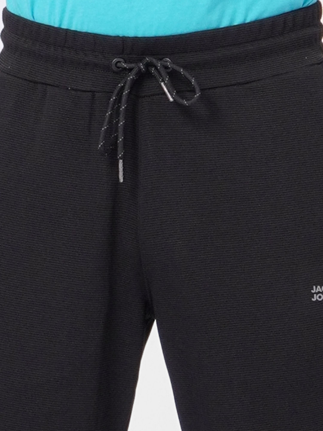 Black Low Rise Trackpants