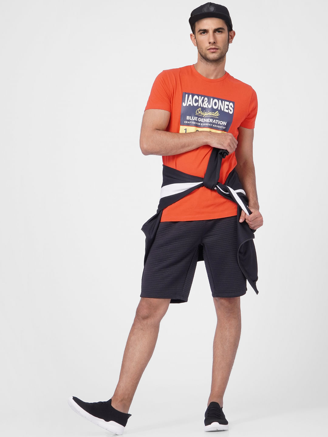 Navy Blue Mid Rise Sweatshorts - S