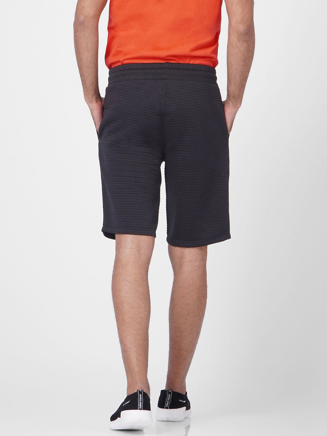 Navy Blue Mid Rise Sweatshorts