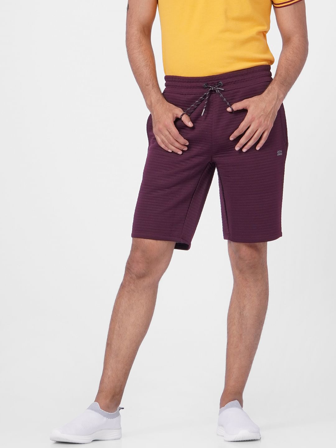 Maroon Mid Rise Sweatshorts