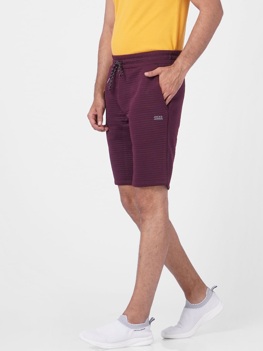 Maroon Mid Rise Sweatshorts