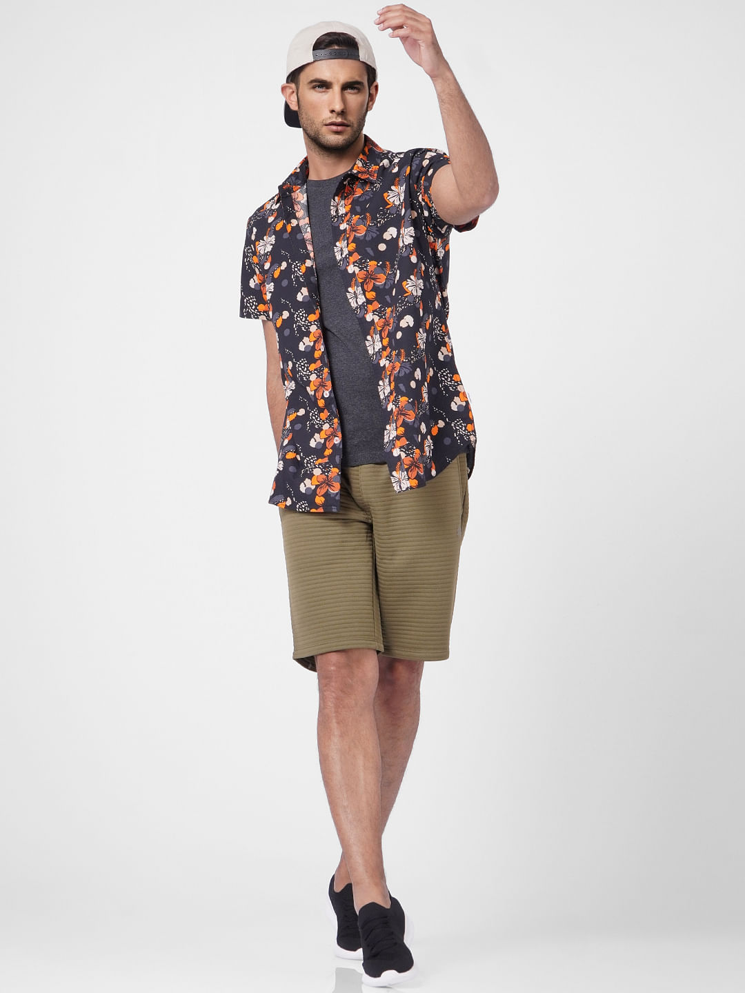 Green Mid Rise Sweatshorts - S