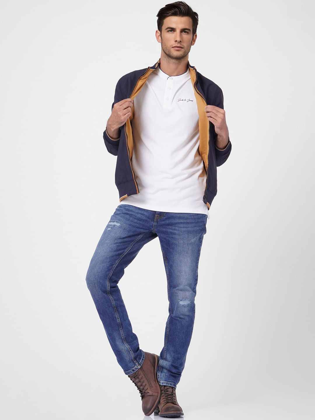 White Logo Print Polo T-shirt - S