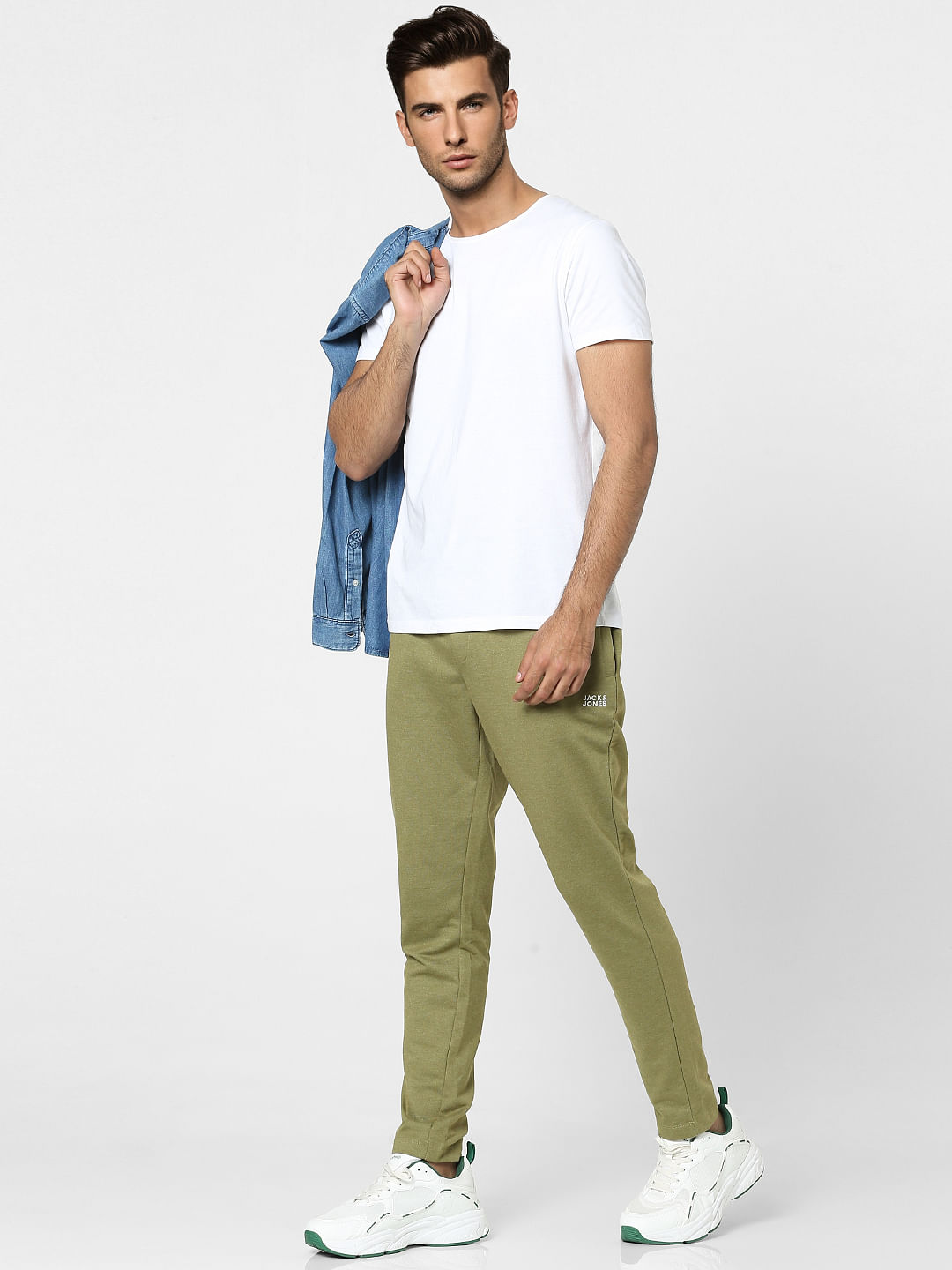 Green Mid Rise Trackpants - S