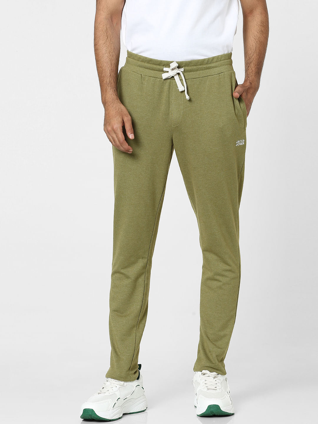 Green Mid Rise Trackpants
