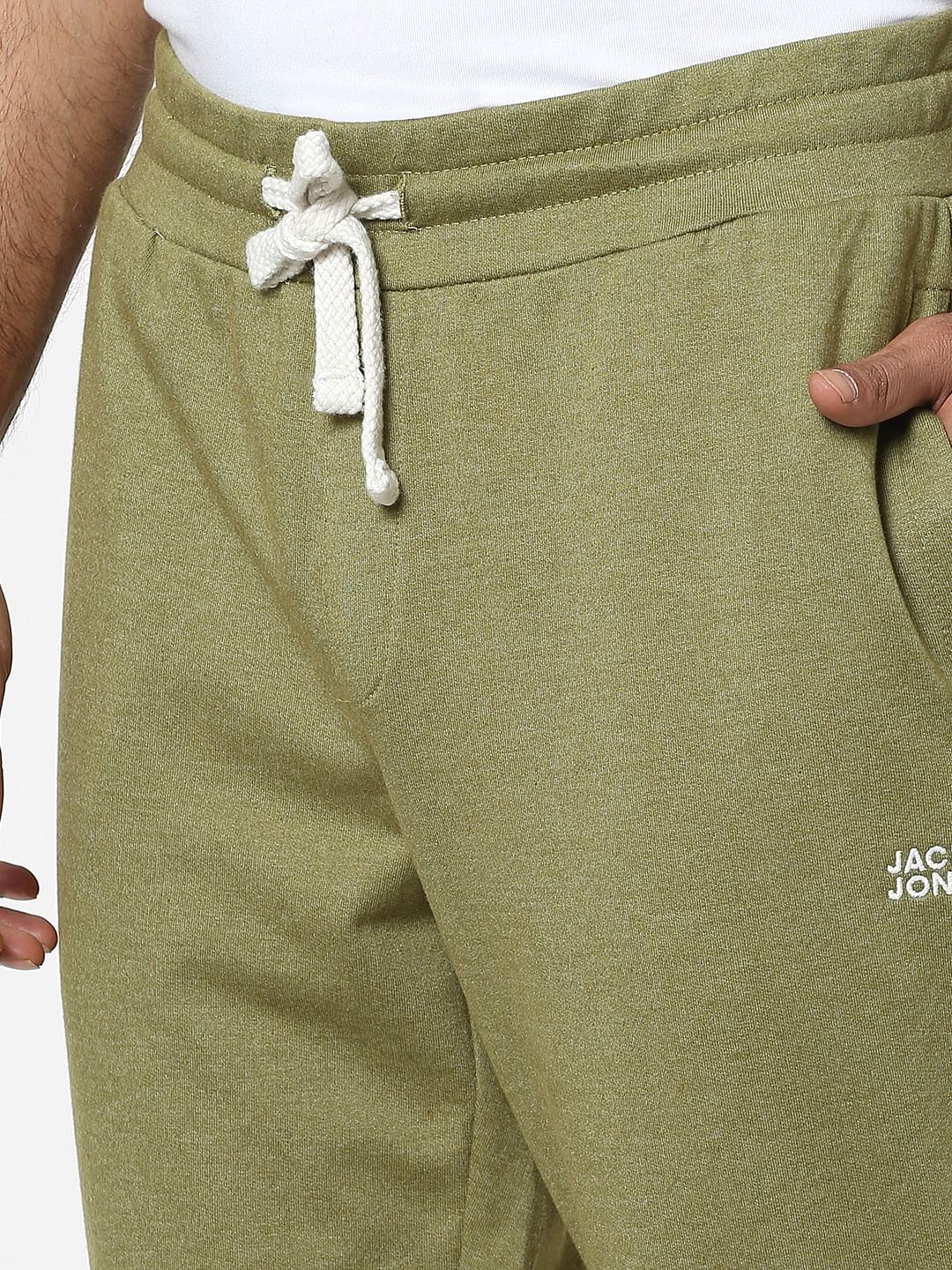 Green Mid Rise Trackpants