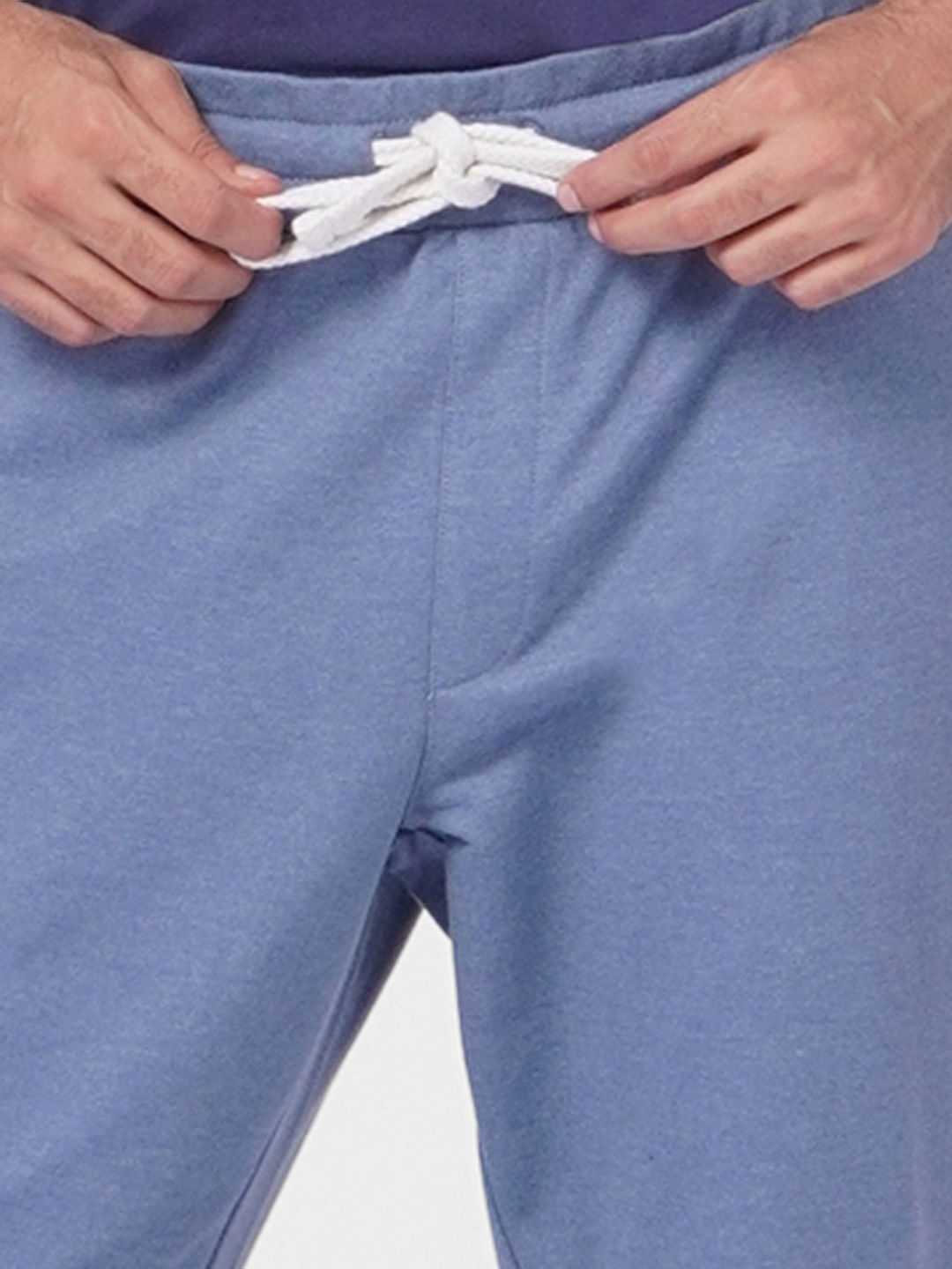 Blue Mid Rise Trackpants