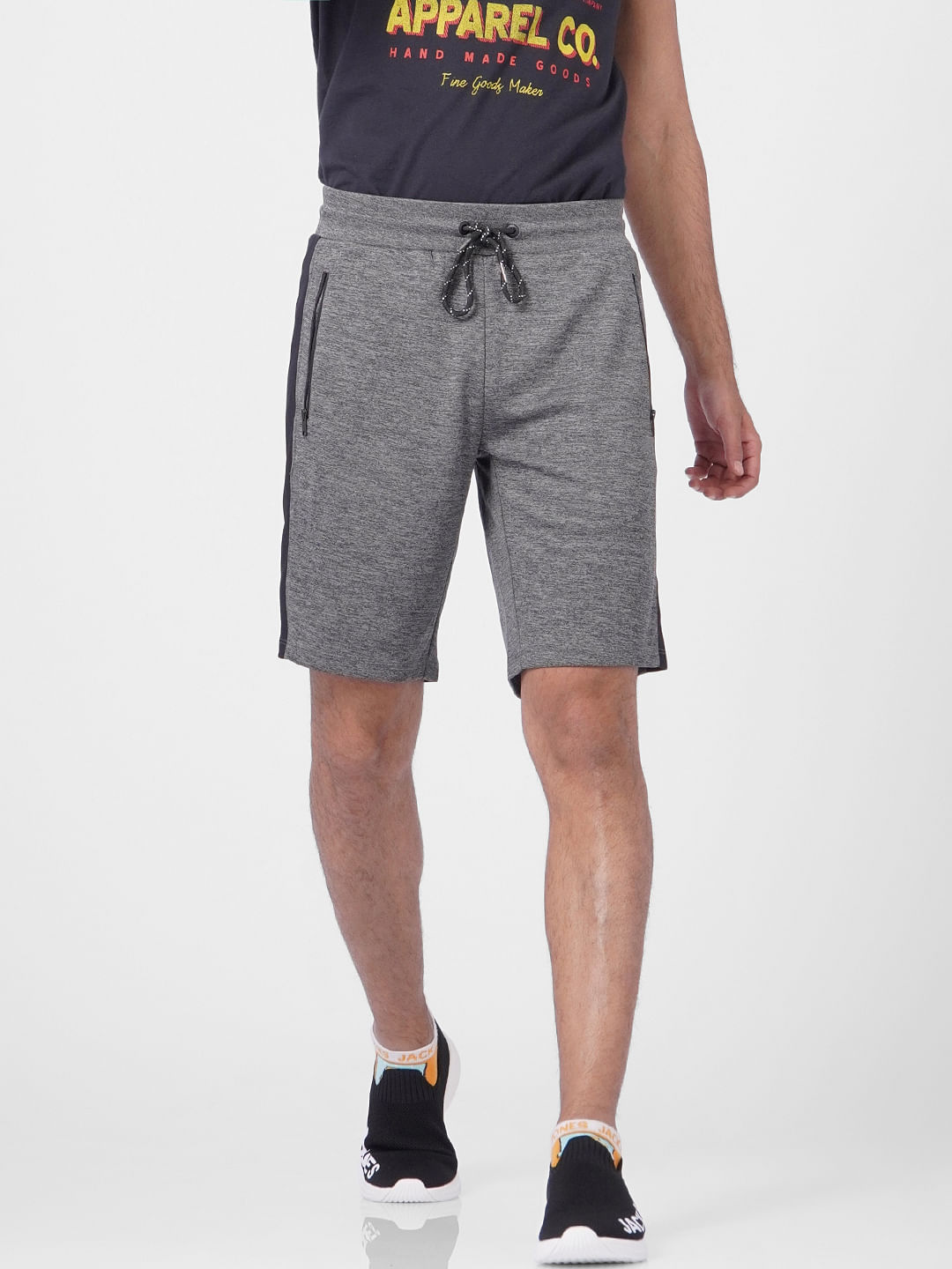 Grey Mid Rise Sweatshorts