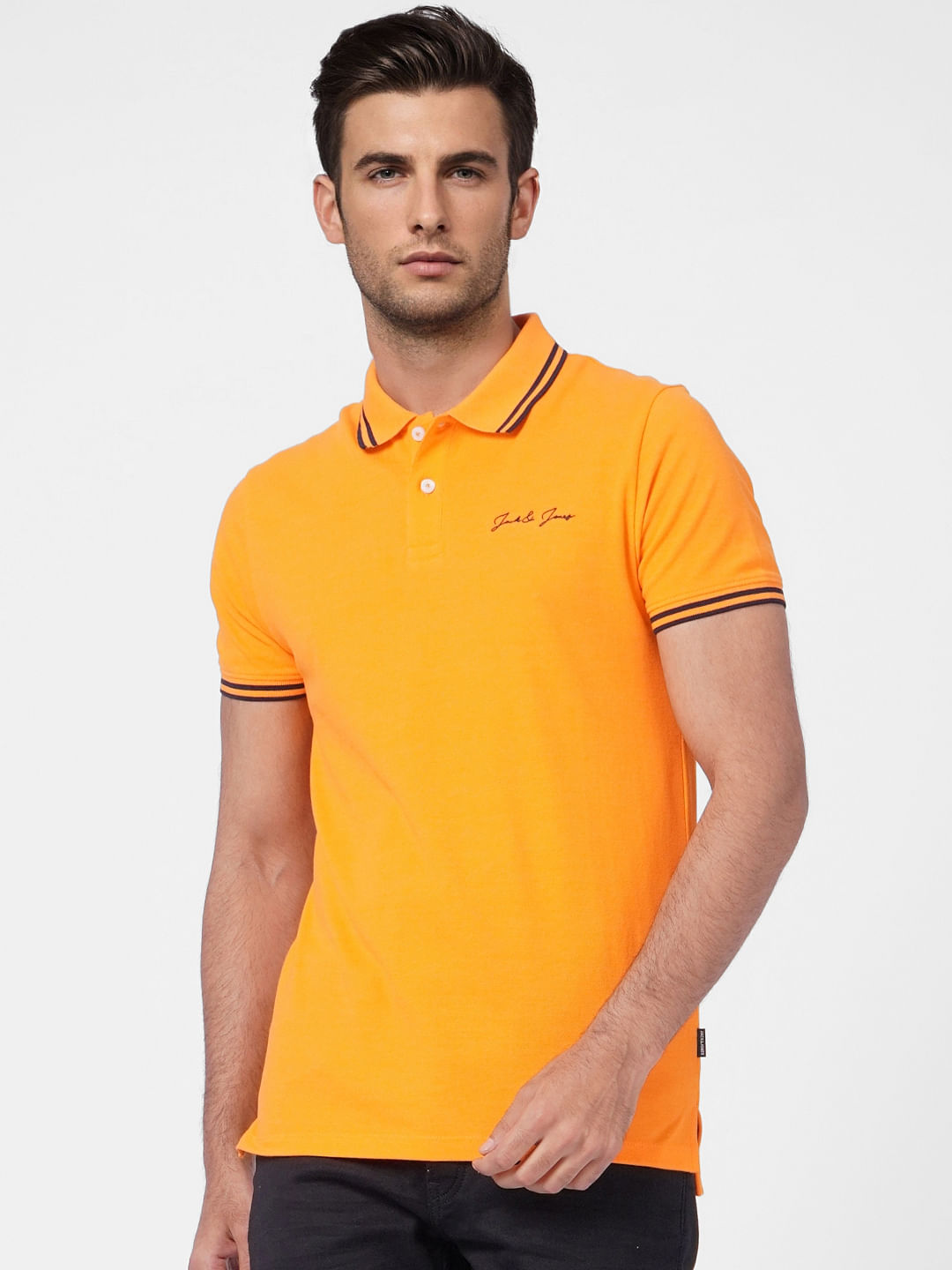 Yellow Contrast Tipping Polo T-shirt