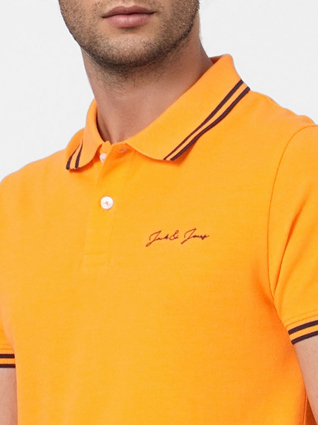 Yellow Contrast Tipping Polo T-shirt