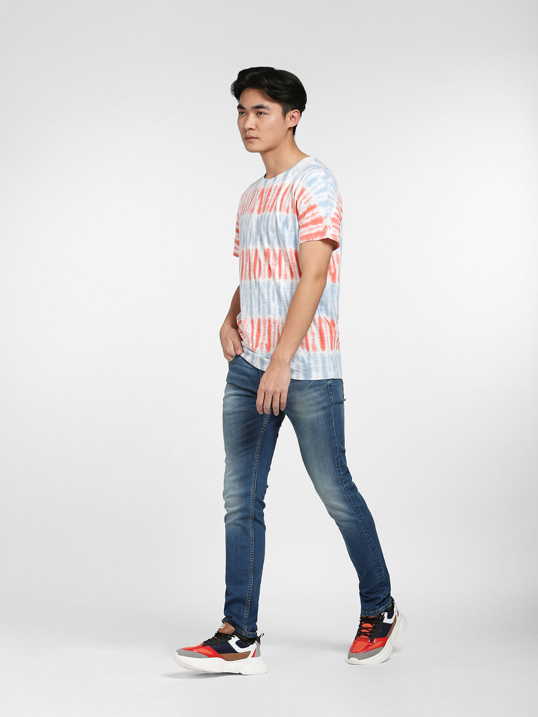 Pink Tie Dye Crew Neck T-shirt