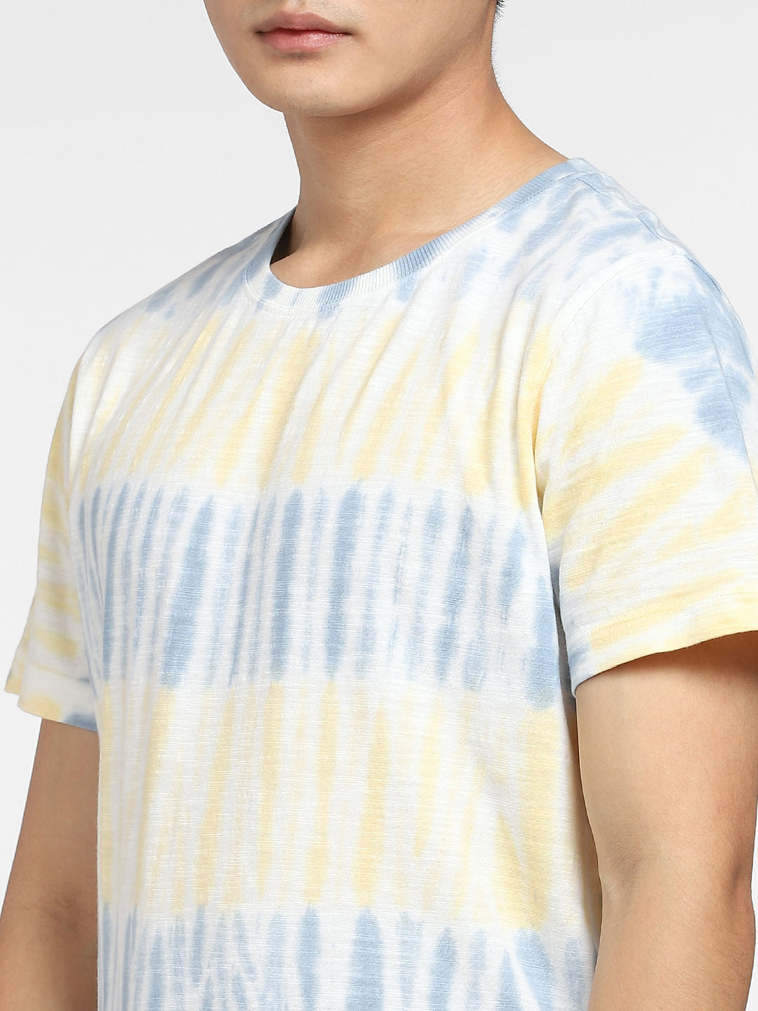 Yellow Tie Dye Crew Neck T-shirt