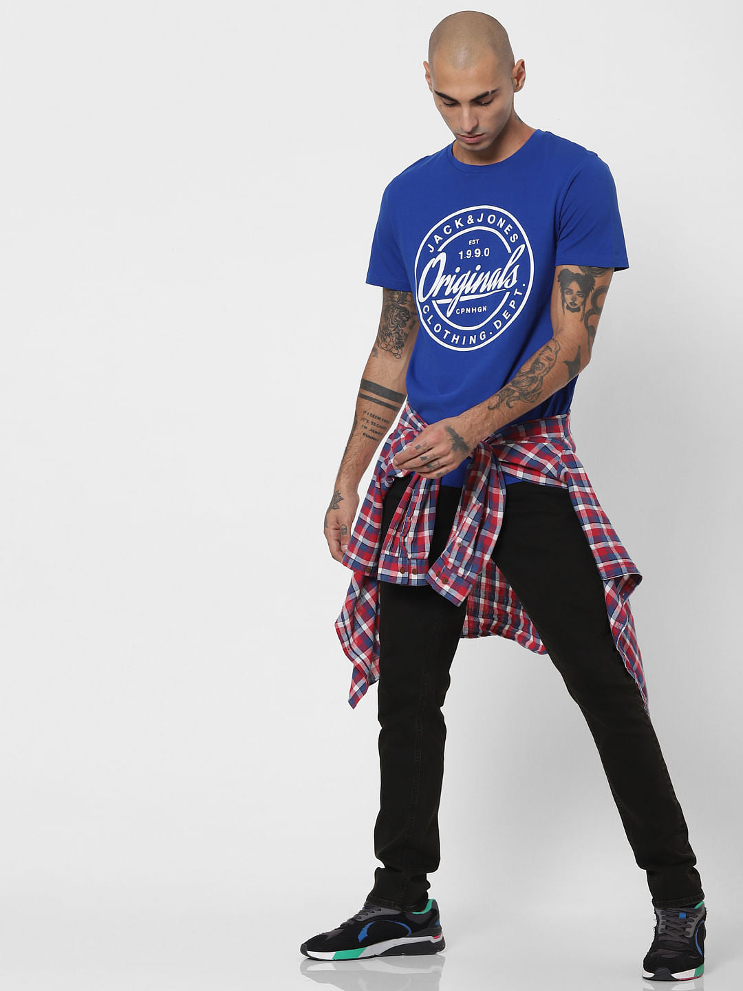 Blue Graphic Print T-shirt - S
