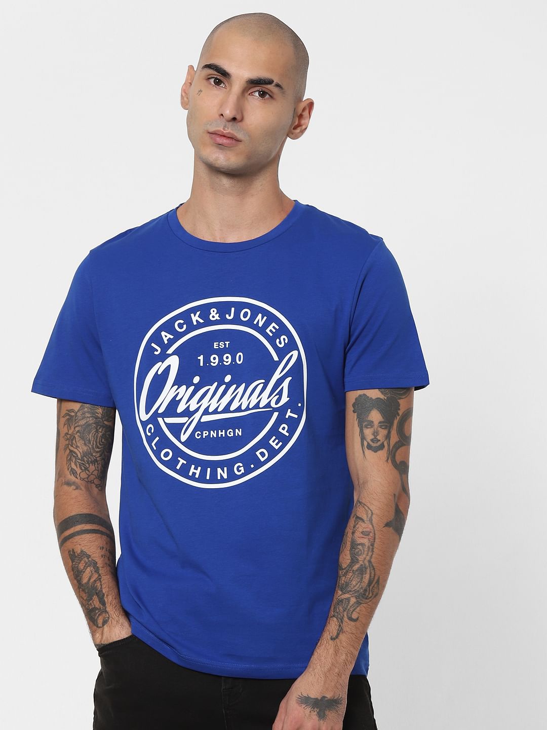 Blue Graphic Print T-shirt