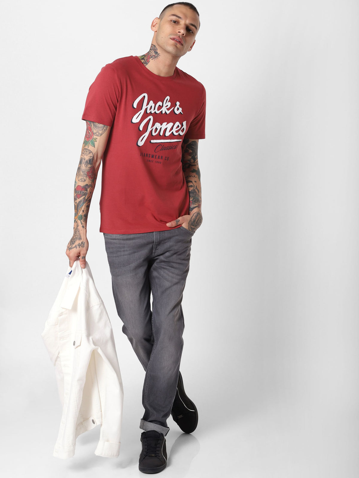 Red Logo Print T-shirt - S