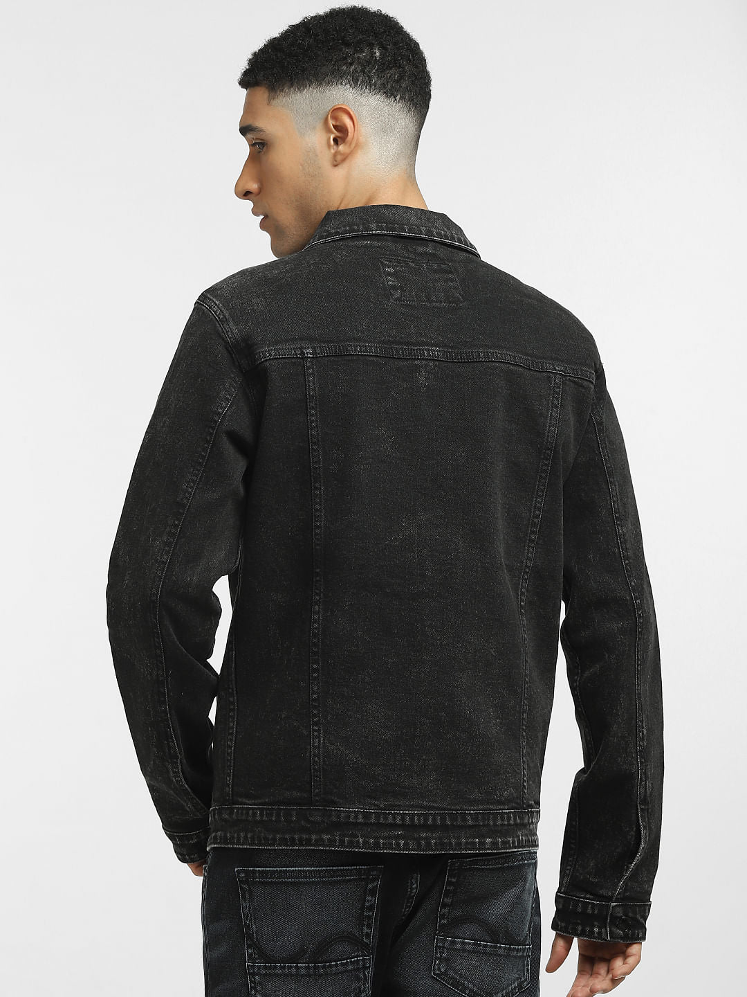 Black Washed Denim Jacket