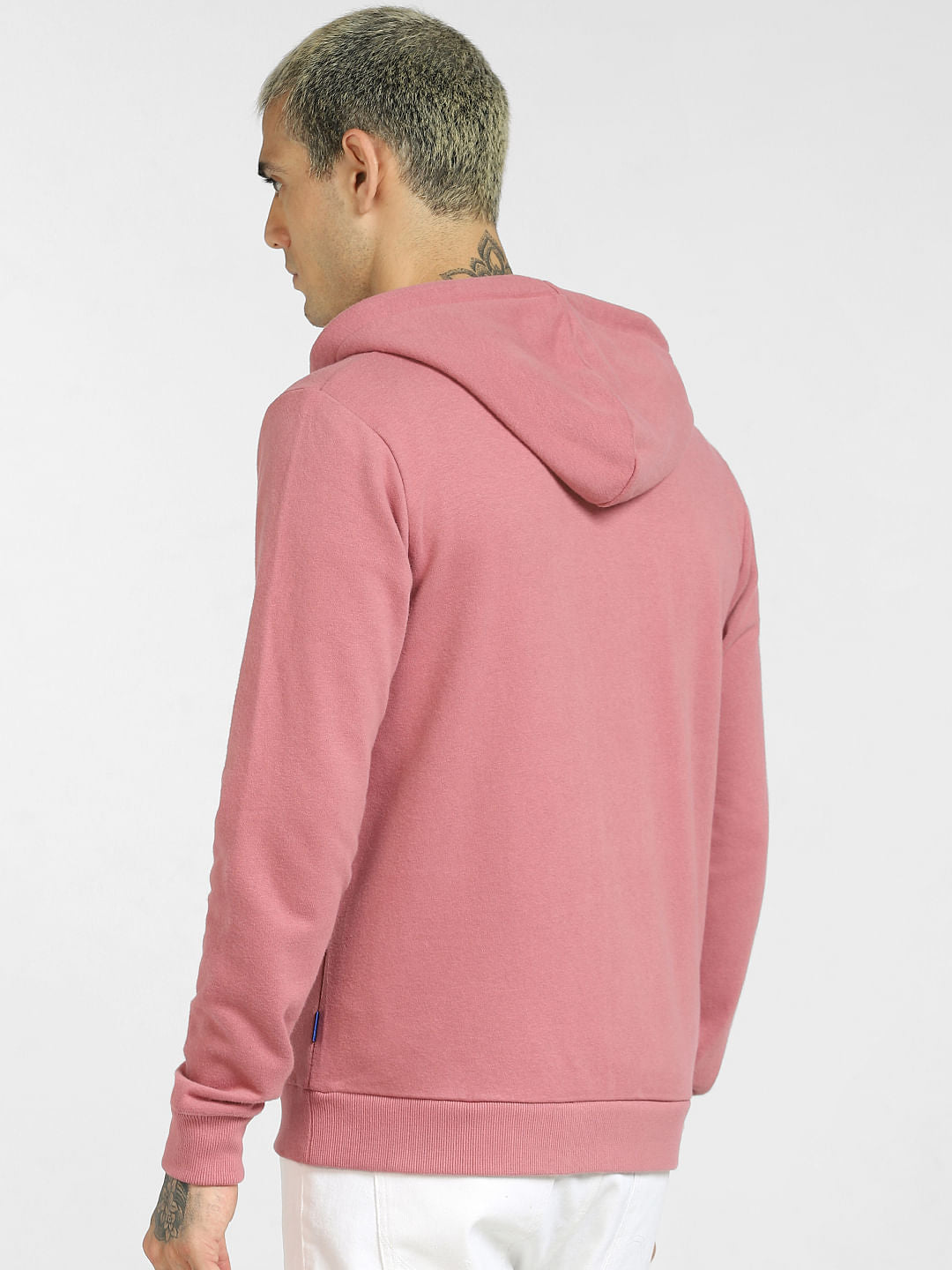 Pink Zip-Up Hooded Sweatshirt