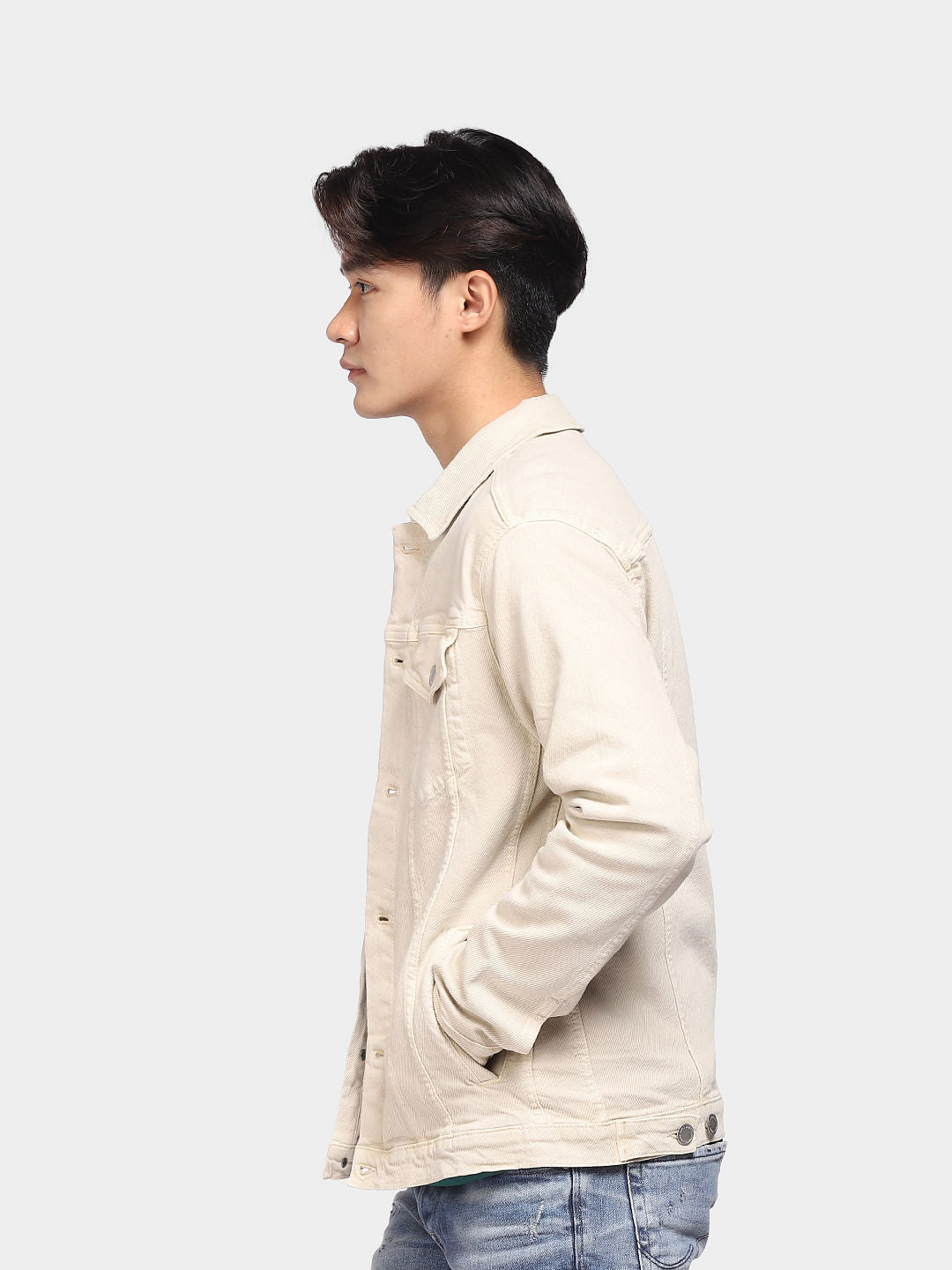 Beige Denim Jacket