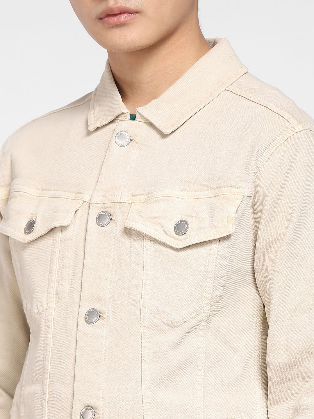 Beige Denim Jacket