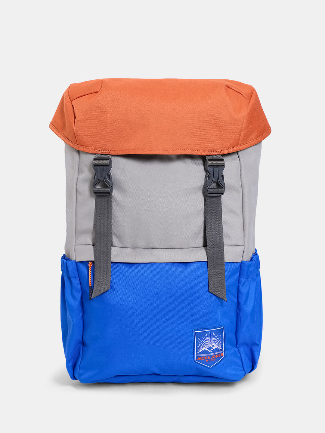 Orange Colourblocked Utility Backpack - ONE