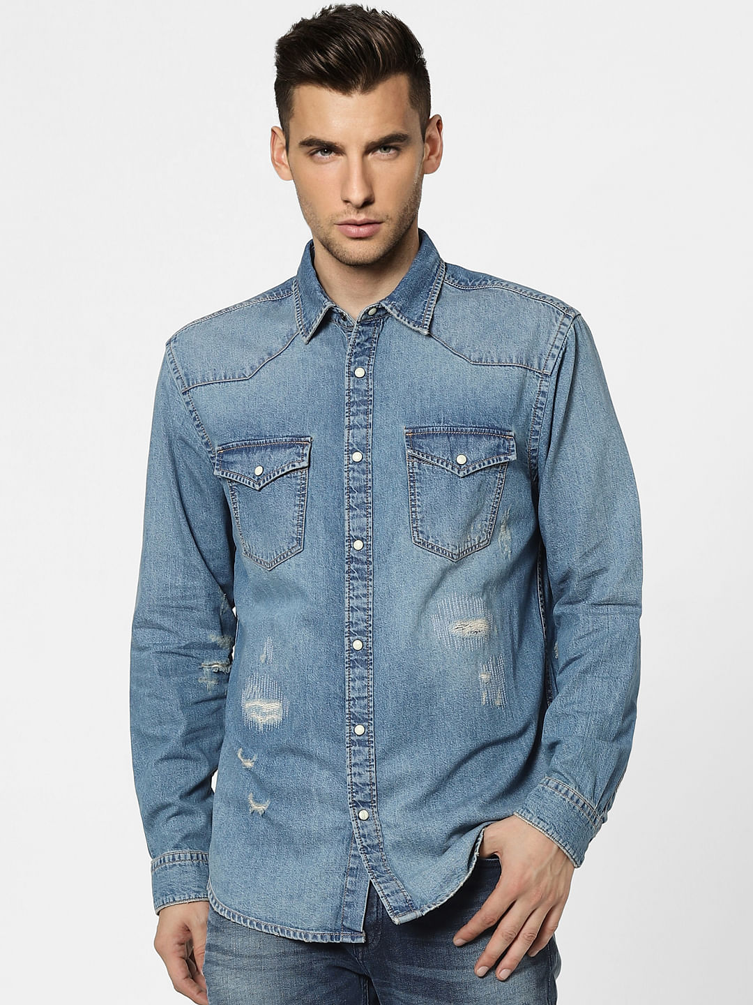 Blue Denim Full Sleeves Shirt