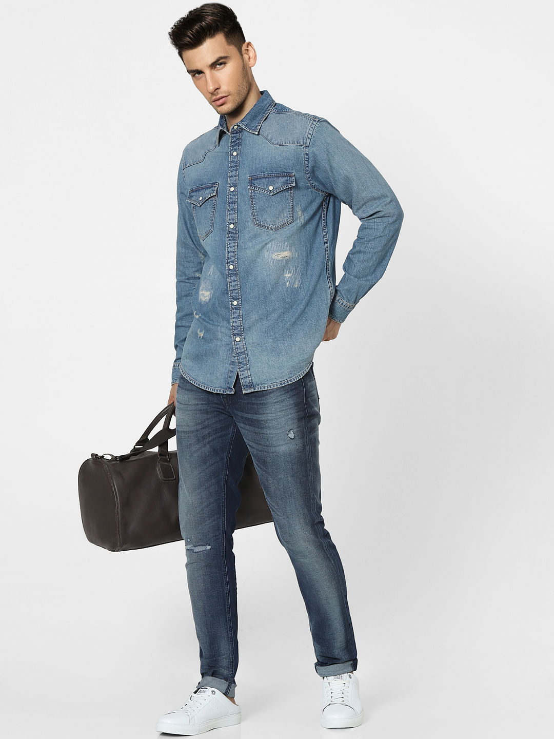 Blue Denim Full Sleeves Shirt