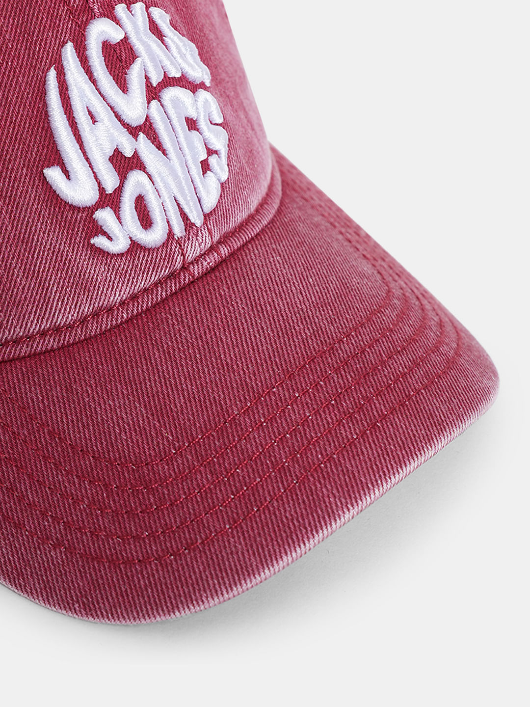 Red Faded Denim Cap