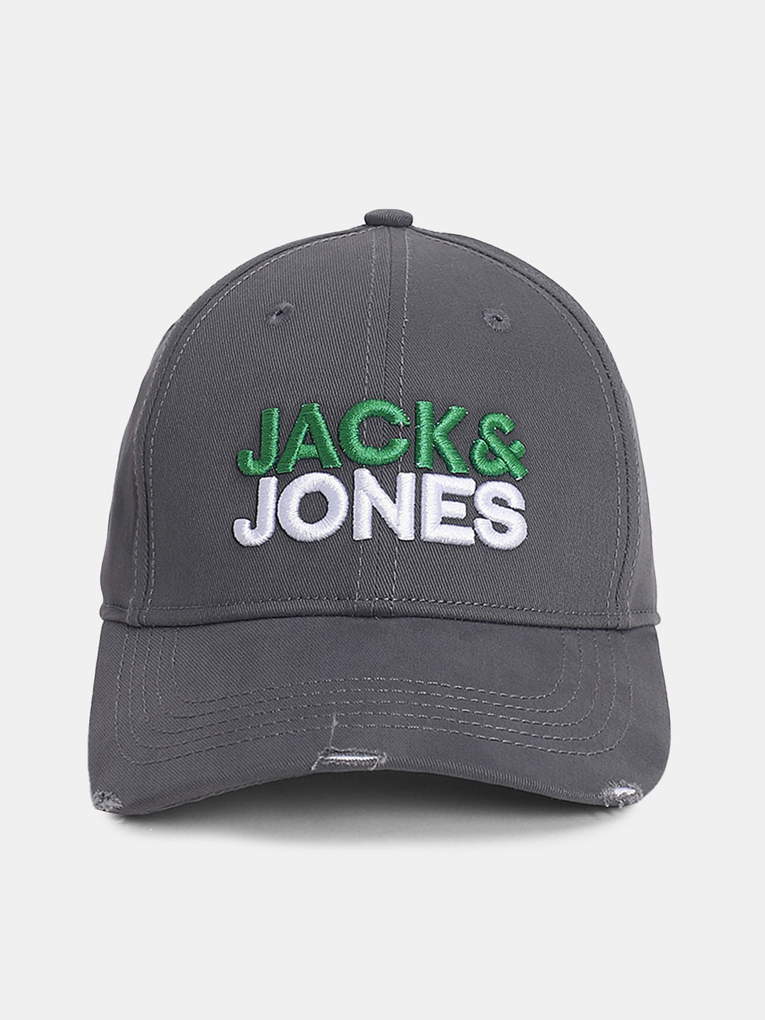 Grey Logo Print Baseball Cap - ONE