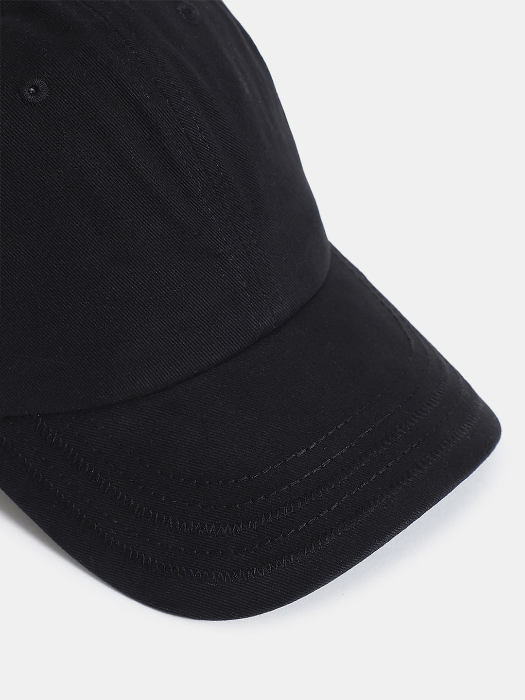 Black Cotton Baseball Cap
