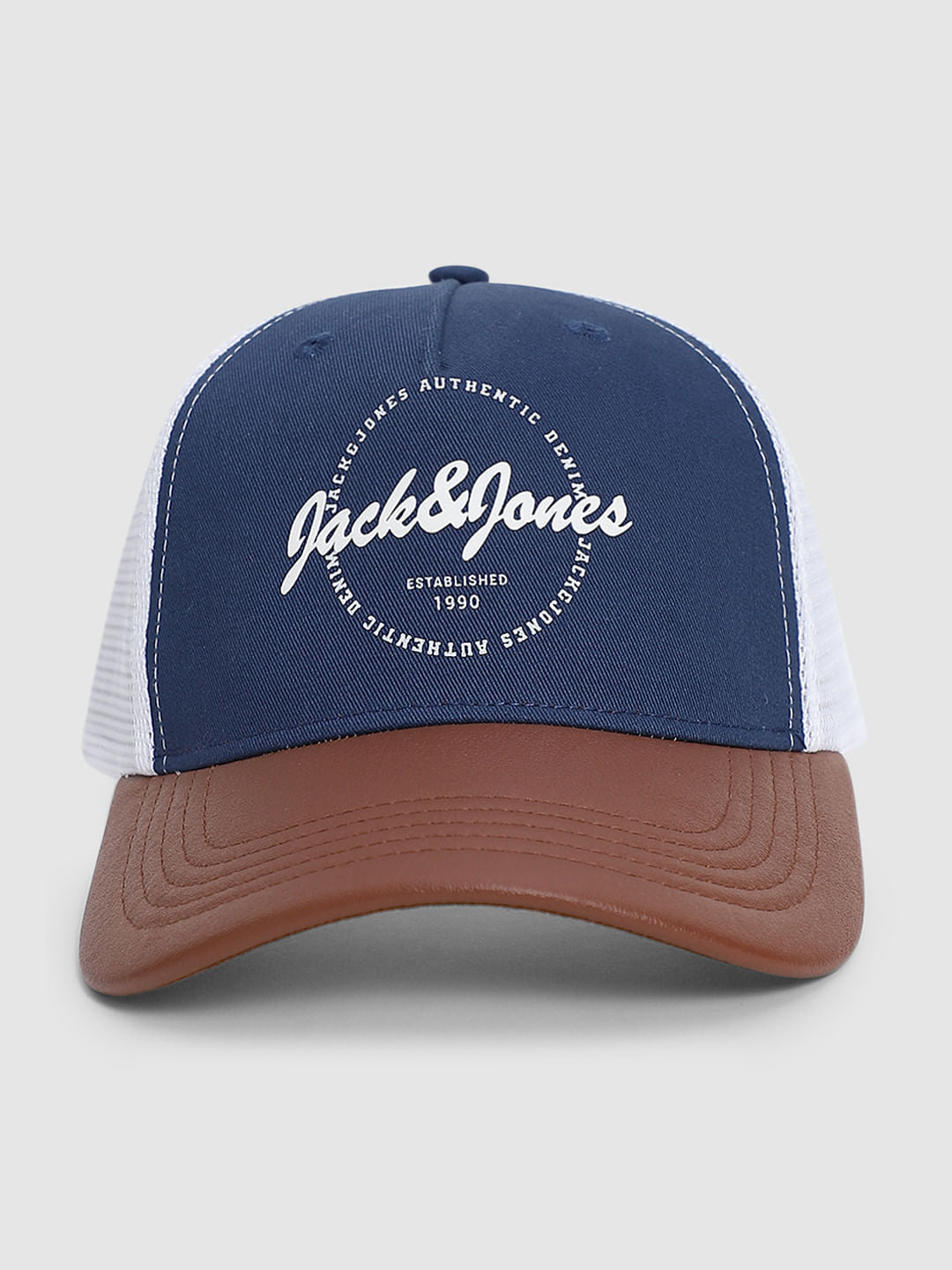 Blue Colourblocked Mesh Cap - ONE