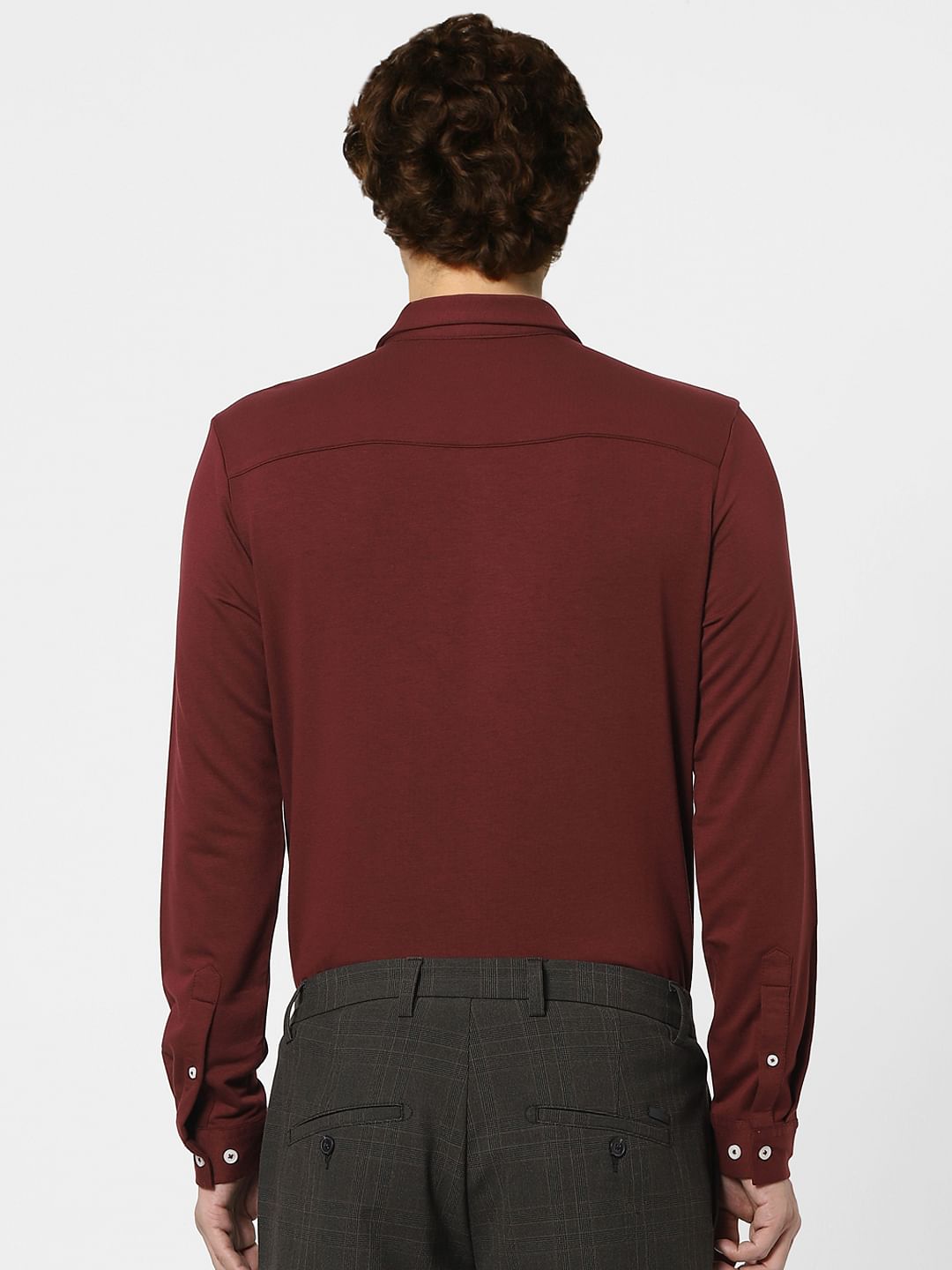 Rust Brown Full Sleeves Shirt