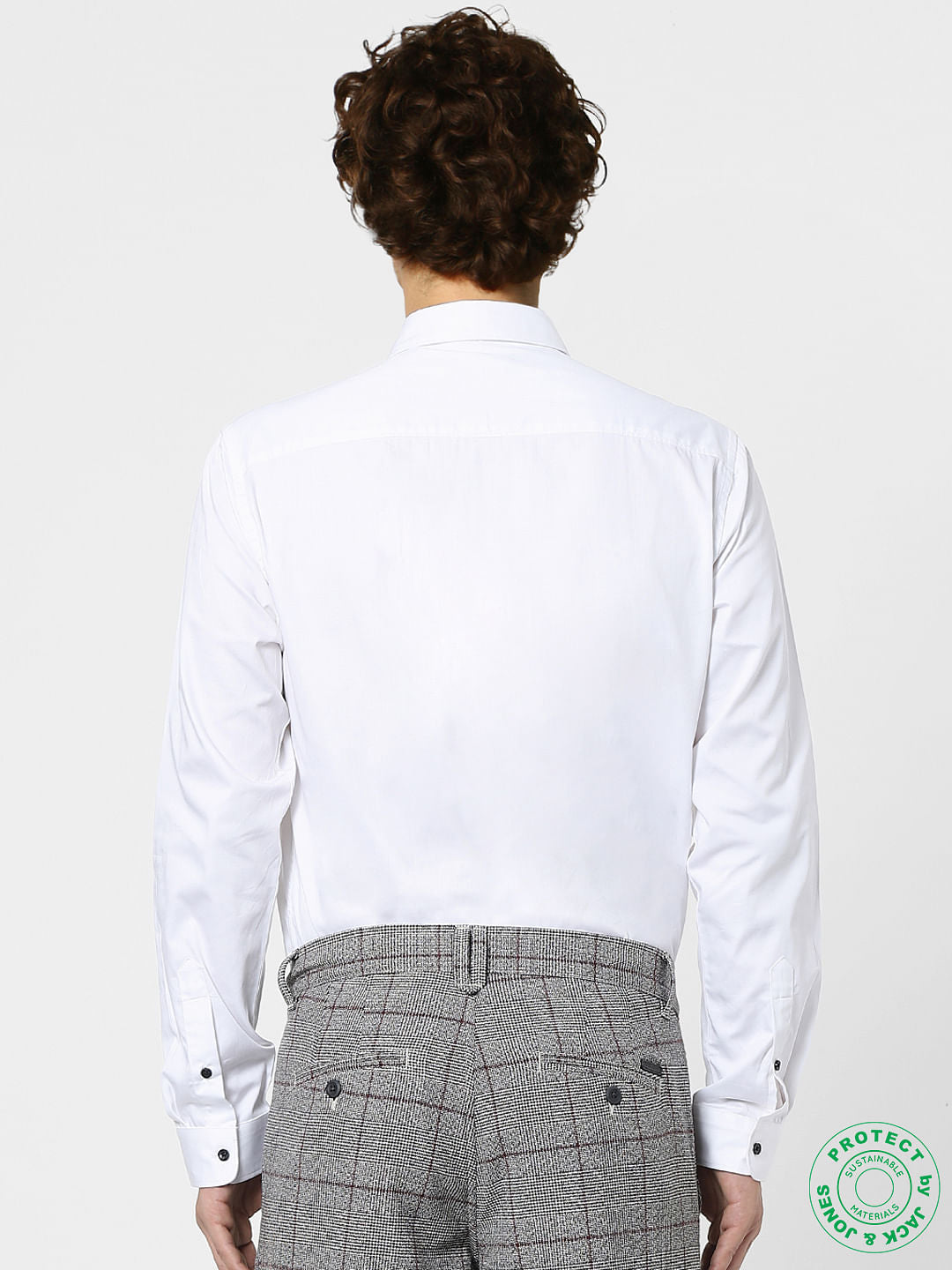 White Embellished Full Sleeves Shirt