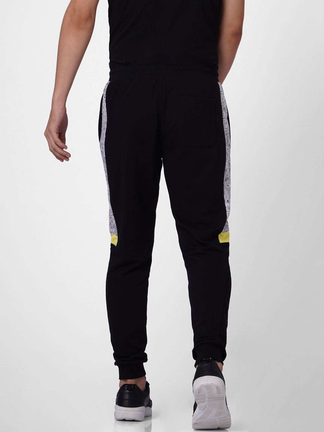 Black Tape Detail Sweatpants