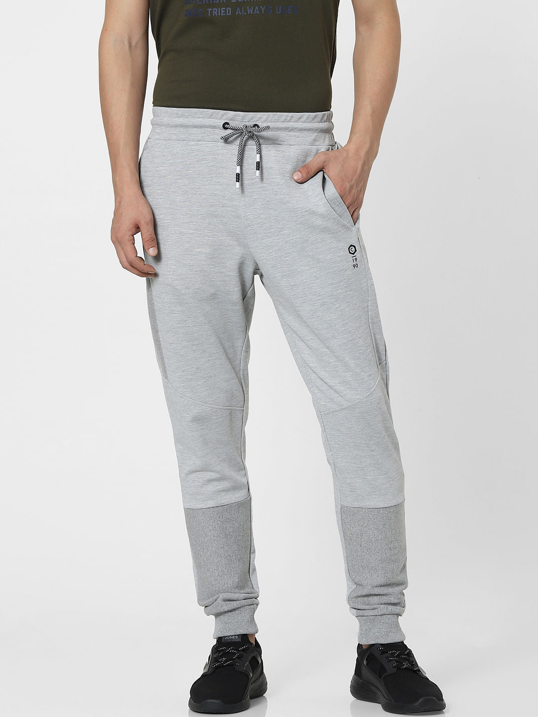 Grey Mid Rise Sweatpants