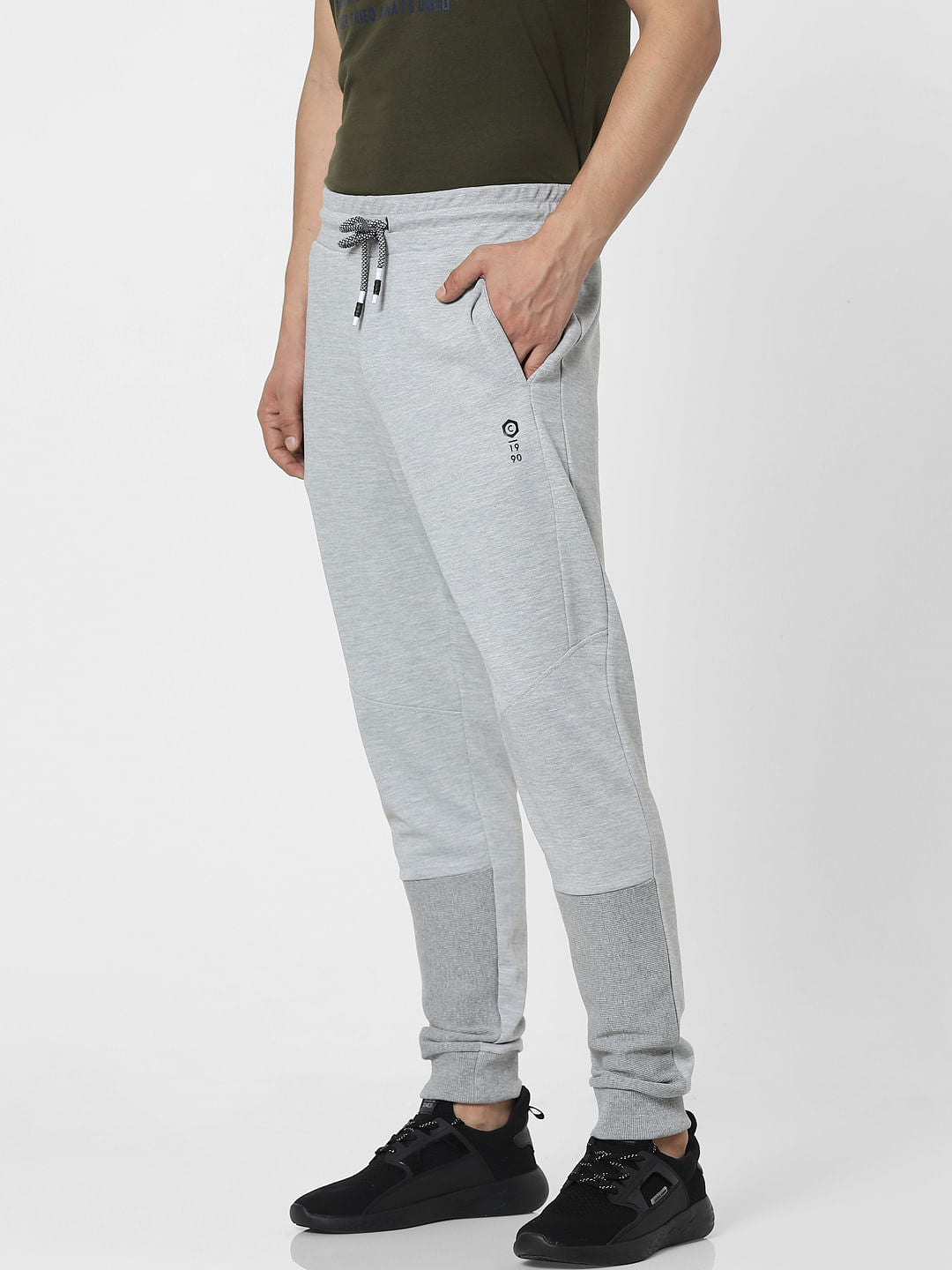 Grey Mid Rise Sweatpants